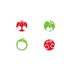cherry logo vector icon illustration design 