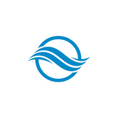 Water Wave Logo Template. vector Icon illustration design 