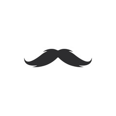 Moustache logo template vector icon 