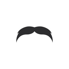 Moustache logo template vector icon 