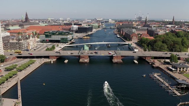 Aerial view of Copenhagen waterfront, Denmark
