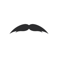 Moustache logo template vector icon 