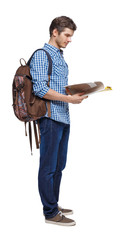 Side view of a student.
