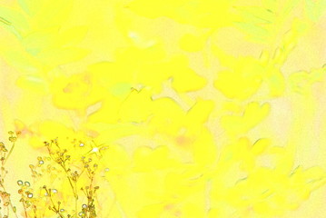 abstract background with yellow leaves