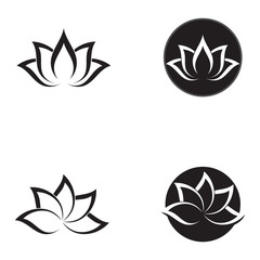 Beauty Vector flowers design logo Template