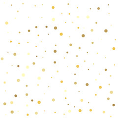 Falling golden dot abstract decoration for party, birthday celebrate, anniversary or event, festive. Vector illustration.