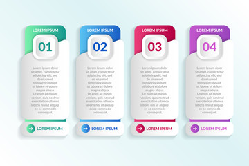 vector list Infographic design with 4 icons options or steps. Infographics for business concept.for presentations banner, workflow layout, process diagram, flow chart and how it work