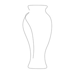 Vase on white background vector illustration