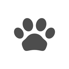 Animal paw icon and pet concept