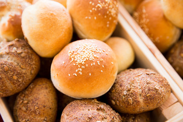 a lot of round pastry