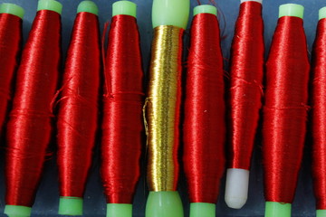 hand loom silk sarees weaving process thread color