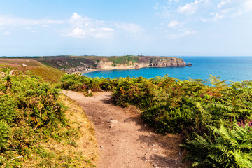 Scenic view of Cap Frehel area in Brittany