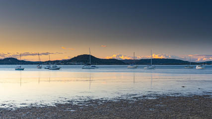 Sunrise and Low Clouds on the Bay