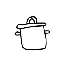 Pot drawing vector illustration