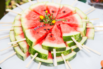 juicy pieces of delicious watermelon