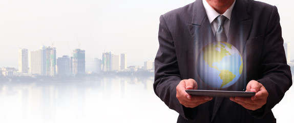 businessman and world financial business