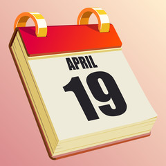 April 19 on Red Calendar