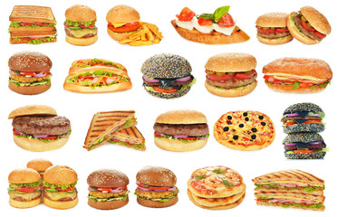 Collage of various food