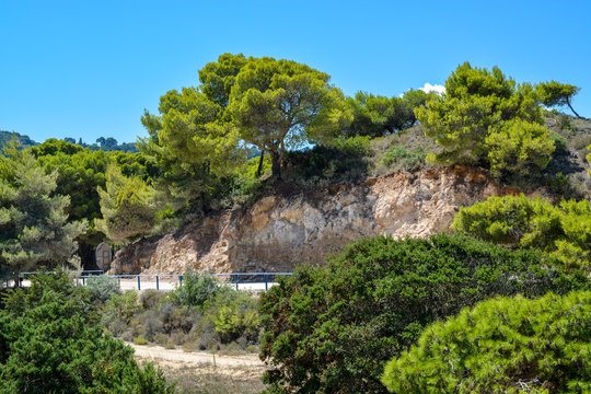 Unpaved road on Zakynthos island