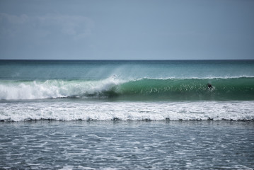 waves breaking on the beach