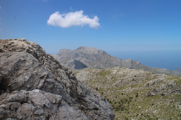 Fototapeta na wymiar Puig de Major the highest peak on the Mallorca, Spain