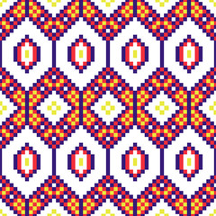 African geometric seamless pattern beaded texxture print shapes.