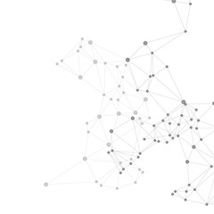 Gometric plexus structure cybernetic concept.