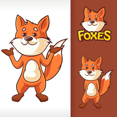 Cute Fox Foxes Characters Mascot