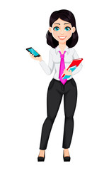 Cute businesswoman cartoon character
