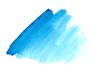 Blue watercolor paint stain space