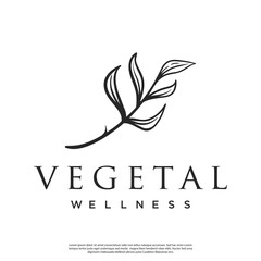 minimalist health plant vector logo