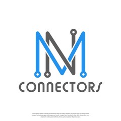 Minimalist modern logo vector initials "MN"