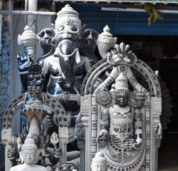 beautiful idols at mahabalipuram shop tamilnadu india