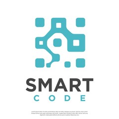 Vector logo modern abstract barcode symbol