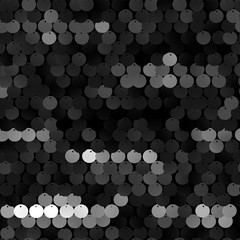 Seamless black texture of fabric with sequins