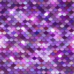 Seamless shiny sequined fabric texture with pink palliettes