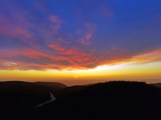 Incredible sunset at the westcoast in Portugal