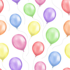 Seamless background pattern with balloons