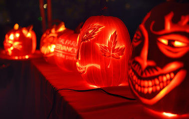 red lanterns on a background