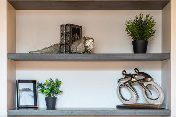 Shelves with decorative elements. © Aleks Kend