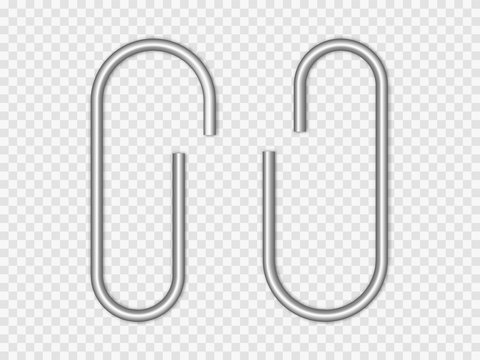 Isolated vector paper clip.