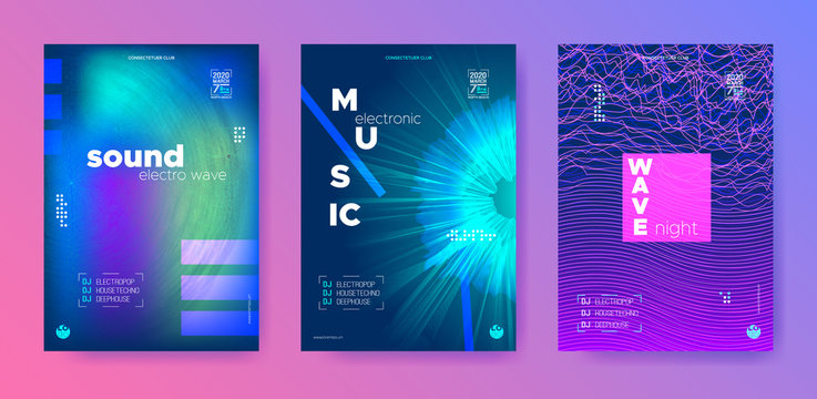 Music Party Background. Audio Raund. Cyan Musical 