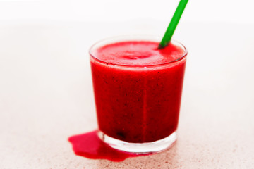 Red fruit smoothie.