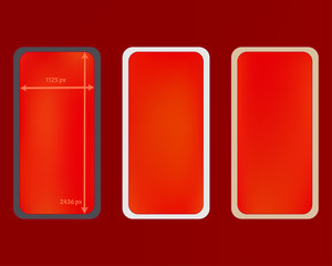 Mesh, red colored phone backgrounds kit.