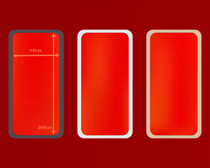Mesh, red colored phone backgrounds kit.