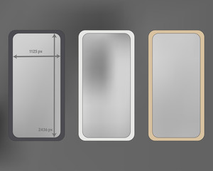 Mesh, gray colored phone backgrounds kit.