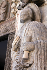 Fototapeta na wymiar Cathedral of St Stosija (Anastasia), ornament detail - statue at entrance