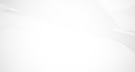 White smooth abstract architectural background. 3D illustration and rendering