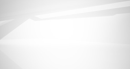 Obraz premium White smooth abstract architectural background. 3D illustration and rendering