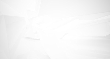 Fototapeta premium White smooth abstract architectural background. 3D illustration and rendering
